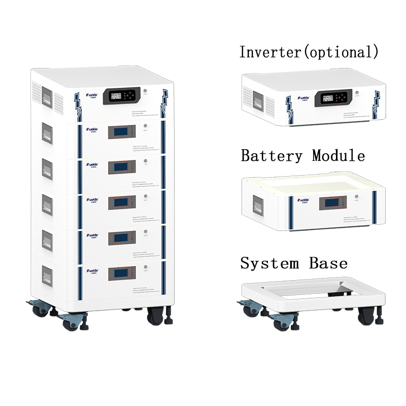 48V 51.2V 100AH home energy storage stacked lifepo4 battery