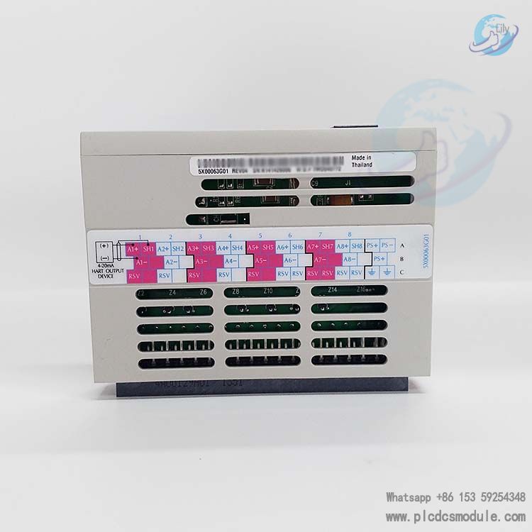 EMERSON OVATION 5X00063G01 HART 8-Channel Analog Output Modu