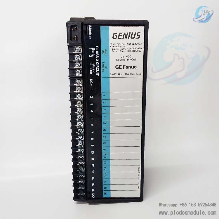 GE Fanuc Emerson IC660BBD022 24 VDC 16 Circuit Source I/O Bl