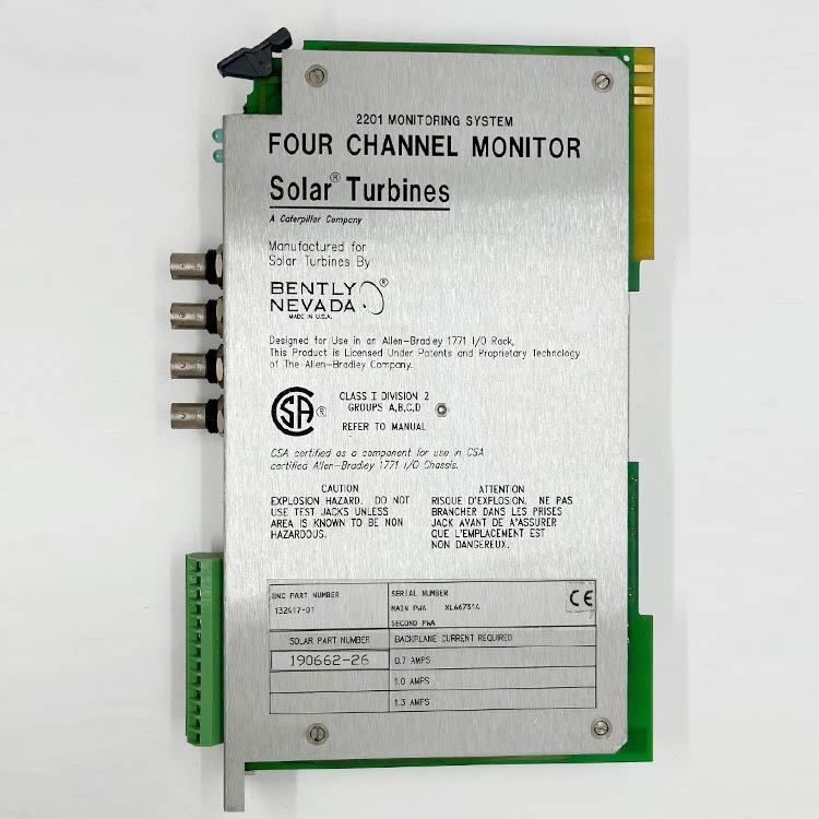 Bently Nevada 132417-01 Four Channel 2201 Monitoring System IO Module 190662-26.jpg