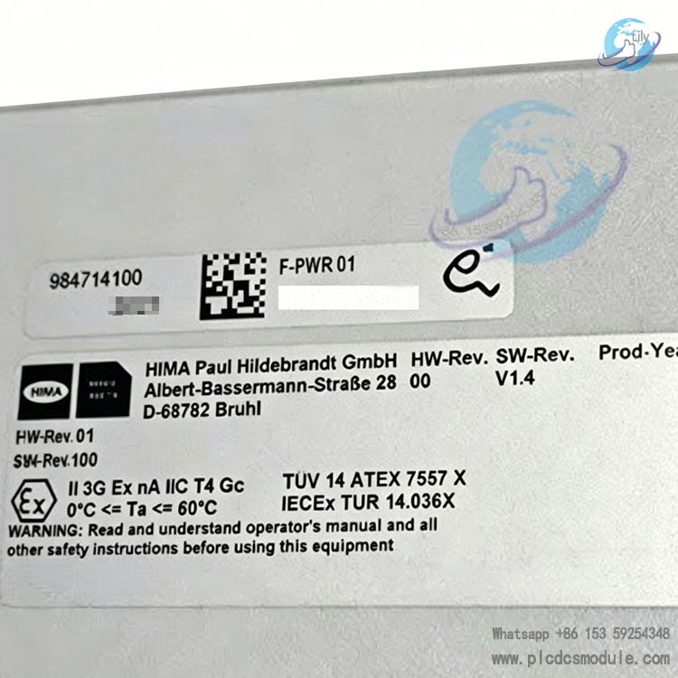 HIMA F-PWR01 984714100 Power supply module F-PWR 01....jpg