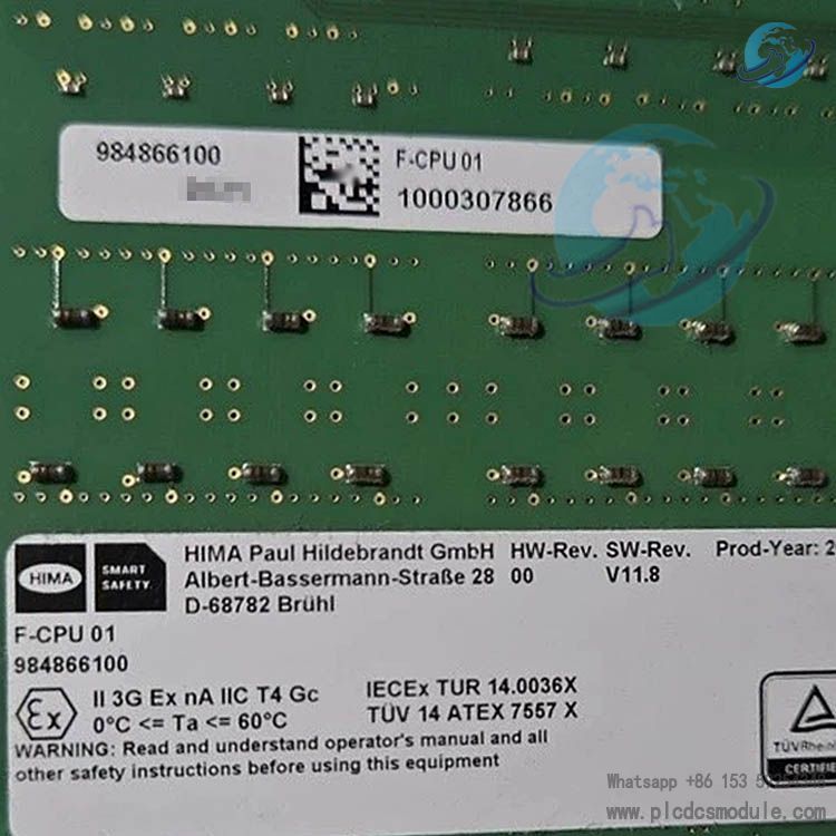 HIMA F-CPU01 984866100 CPU controller F-CPU 01..jpg