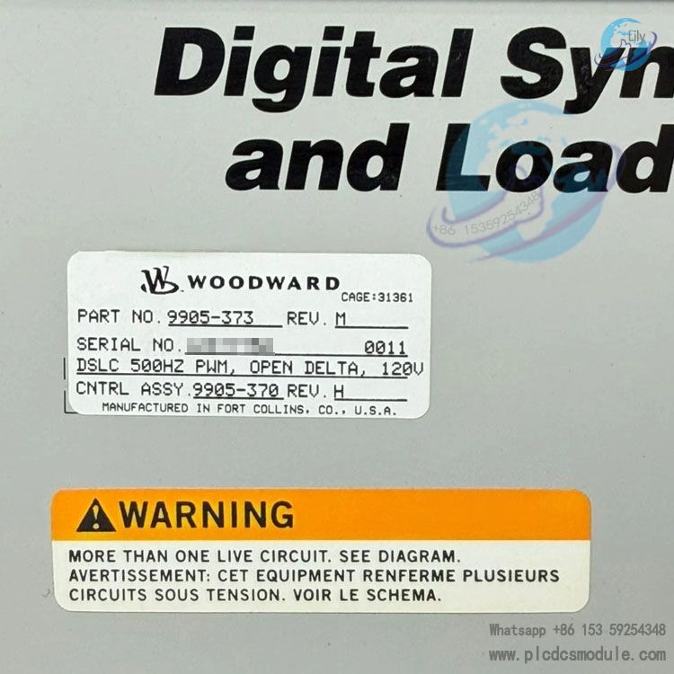 WOODWARD 9905-373 DIGITAL SYNCHRONIZER AND LOAD CONTROL.jpg