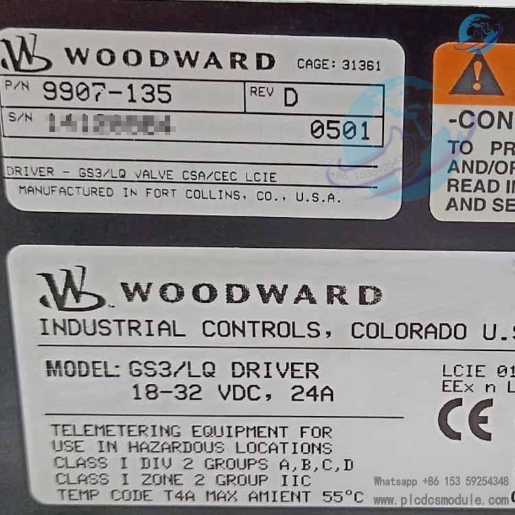 WOODWARD 9907-135 GS3 LQ VALVE DRIVER MODULE....jpg